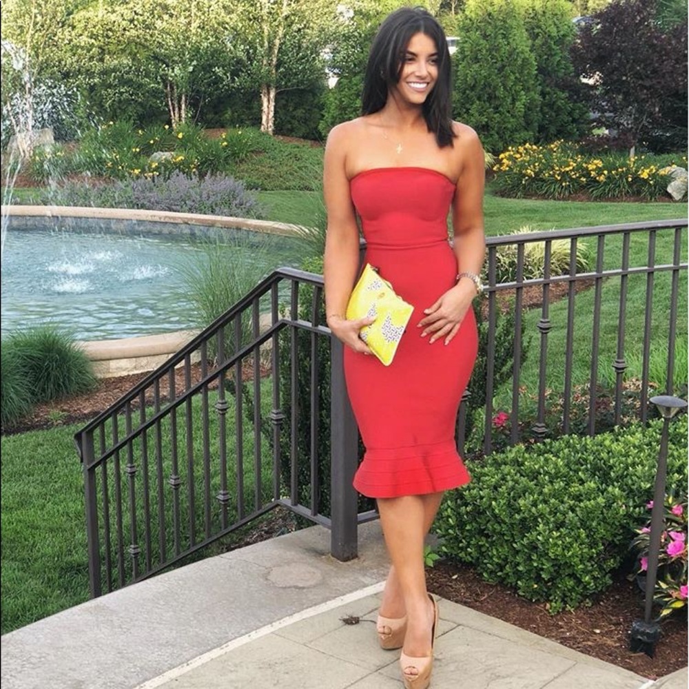 Red bandage dress